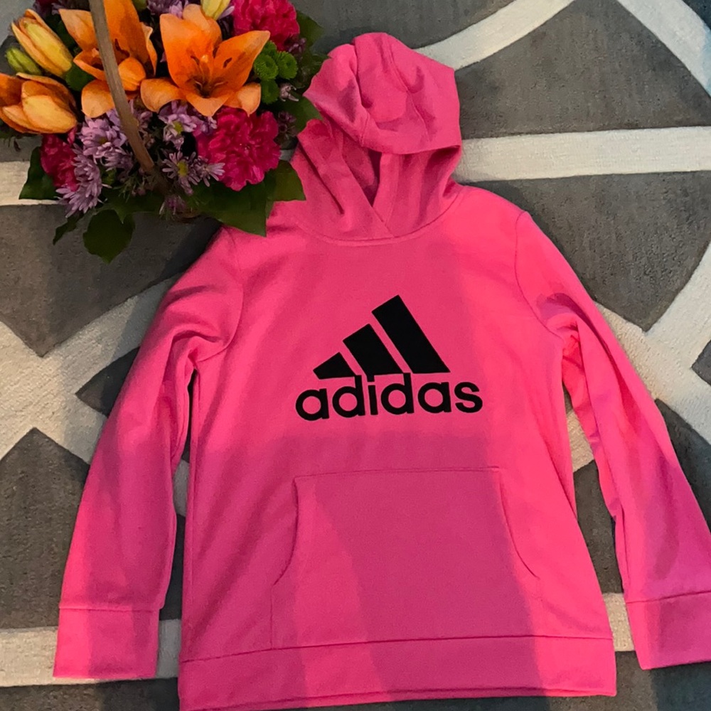 Adidas. Pink & black hoodie